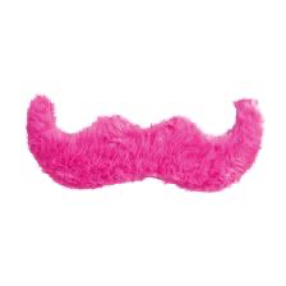New Lyft Pink Fuzzy Big Mustache Carstache